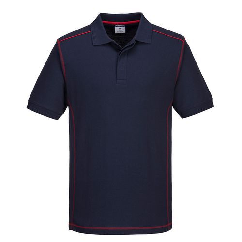 Dwukolorowa koszulka polo, czerwony