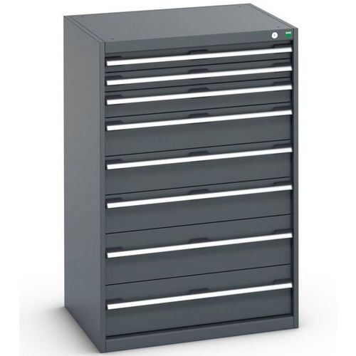 Szafki warsztatowe z szufladami Bott Cubio 200, 120 x 80 x 65-75 cm, 8 szuflad