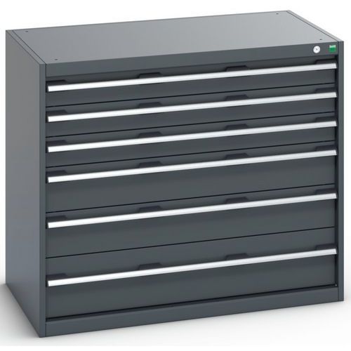 Warsztatowe szafki z szufladami Bott Cubio 200, 90 x 105 x 65-75 cm, 6 szuflad
