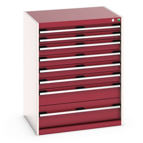 Szafki warsztatowe z szufladami Bott Cubio 200, 100 x 80 x 65-75 cm, 8 szuflad
