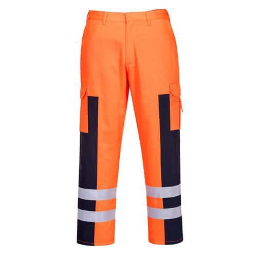 Balistyczne spodnie ostrzegawcze, niebieski/pomarańczowy