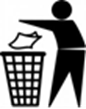 Symbol: wrzuć puste opakowanie do kosza!
