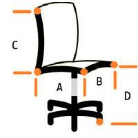 A= 39 cmB= 48 cmC= 60 cmD= 44-57 cm A= 39 cmB= 48 cmC= 60 cmD= 44-57 cm