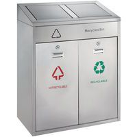 Potrójny pojemnik do segregacji odpadów 2 x 21 l – Vepabins
