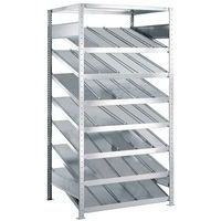 Regały z półkami skośnymi