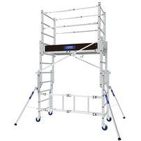 Aluminiowe rusztowanie jezdne Z-Tower Tubesca-Comabi, długość podestu 1,3 m, wysokość robocza 3,8 m
