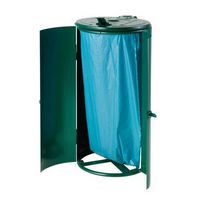 Kryte stojaki do worków na śmieci, z pokrywą