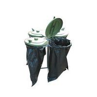 Stojak składany Quatro do worków na śmieci, z pokrywą