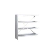 Regały metalowe, dostawne, 100 x 100 x 30 - 40 cm, 3 półki, szare