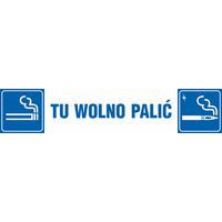 Tu wolno palić (wyroby tytoniowe + papierosy elektroniczne) 10 X 50 nieświec. płyta sztywna PCV