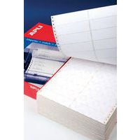 Etykiety do drukarek igłowych APLI, 88,9x36mm, 2-kolumny, prostokątne, białe