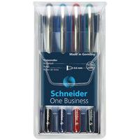 Zestaw piór kulkowych SCHNEIDER One Business, 0,6 mm, 4szt., miks kolorów