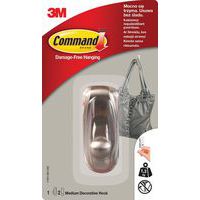 Hak COMMAND™ (17061BN), metalowy, średni, srebrny