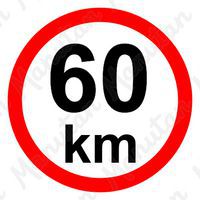 Tablice z nakazami – Ograniczenie prędkości 60 km/h