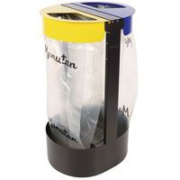 Stojak na worki na śmieci na odpady sortowane Rossignol CitWin, 2 x 75 l