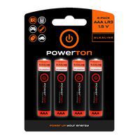Baterie alkaliczne Powerton AAA, 4 szt.