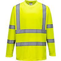 T-Shirt ostrzegawczy z długimi rękawami, żółty