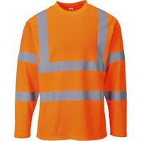 T-shirt ostrzegawczy z długimi rękawami, pomarańczowy