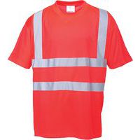 T-shirt ostrzegawczy, czerwony