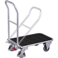 Wózki platformowe aluminiowe ze składaną rączką, do 150 kg