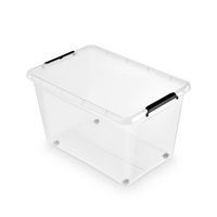 Pojemnik do przechowywania ORPLAST Simple box, 60l, na kółkach, transparentny