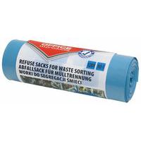Worki na śmieci domowe OFFICE PRODUCTS, do segregacji makulatury, mocne (LDPE), 120l, 10szt., niebieskie