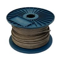 TOPTRADE stalowa lina, ocynkowana, na szpuli, 1 x 19 drutów, średnica 2 mm x 200 m
