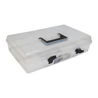 Organizer plastikowy, nun, system przegródek, przezroczysty, 359 x 238 x 85 mm