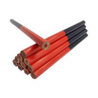 TOPTRADE ołówek ciesielski, sześciokąt, czerwono-niebieski, zestaw 12 szt., 180 mm
