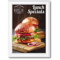 Ramki plakatowe Cadre, Manutan Expert - ostre rogi, białe