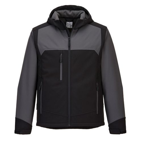 Softshell (3L) KX3 z kapturem, czarny/szary - Softshell (3L) KX3 z kapturem, czarny/szary, vel. M