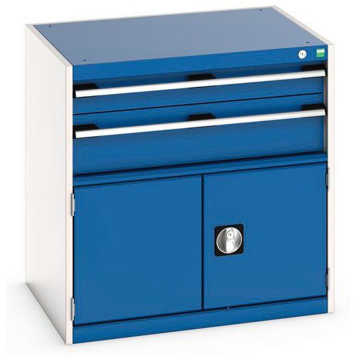 Warsztatowe szafki z szufladami Bott Cubio 200, 80 x 80 x 65-75 cm, 2 szuflady, 1 szafka - Warsztatowa szafka z szufladami Bott Cubio 200, 80 x 80 x 6