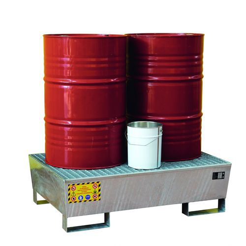Stalowe wanny wychwytujące pod kontener IBC, ocynkowane - Stalowa wanna wychwytowa pod kontener IBC, ocynkowana, 120 x 80 x 34 cm