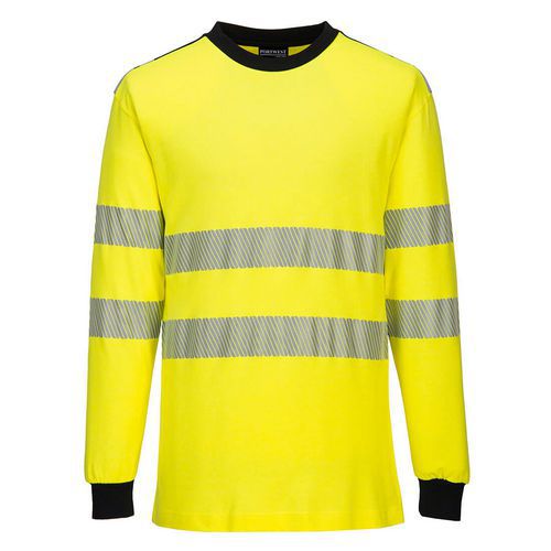 T-shirt ostrzegawczy trudnopalny WX3, czarny/żółty - T-shirt ostrzegawczy trudnopalny WX3, czarny/żółty, vel. M