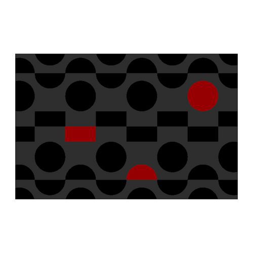 Maty do sprzątania wnętrz Déco Design™ Imperial Dotz - Déco Design™ Mata do sprzątania Imperial Dotz, szary/czerwony, 120 x 180 cm