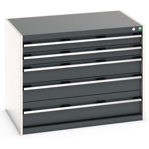 Szafki warsztatowe z szufladami Bott Cubio 200, 80 x 105 x 65-75 cm, 5 szuflad - Szafka warsztatowa z szufladami Bott Cubio 200, 80 x 105 x 75 cm, 5 s