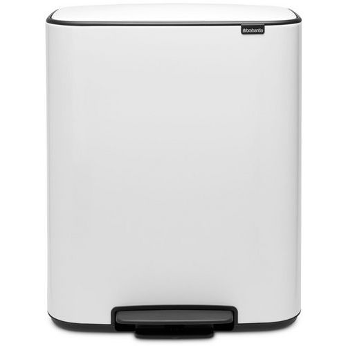 Kosz na śmieci z pedałem Bo 2 x 30 l, Brabantia - Kosz na śmieci z pedałem biały Bo 2 x 30 l, Brabantia