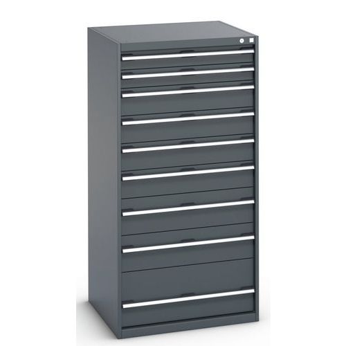 Szuflady warsztatowe Bott Cubio 200, 160 x 80 x 65-75 cm, 9 szuflad - Warsztatowa szafka z szufladami Bott Cubio 200, 160 x 80 x 75 cm, 9 szuflad, ant
