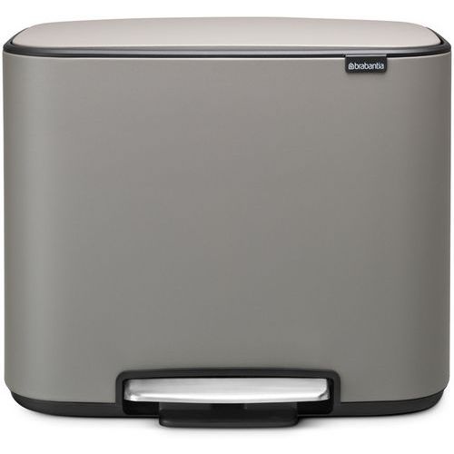 Kosz na śmieci z pedałem bo 11 + 23 l, Brabantia - Kosz na śmieci z pedałem szary Bo 11 + 23 l, Brabantia
