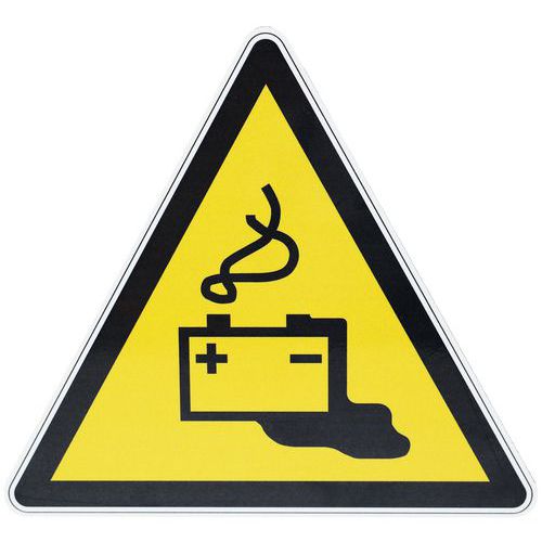 Znak ostrzegawczy Manutan Expert - Ładowanie akumulatora, aluminium, 300 mm