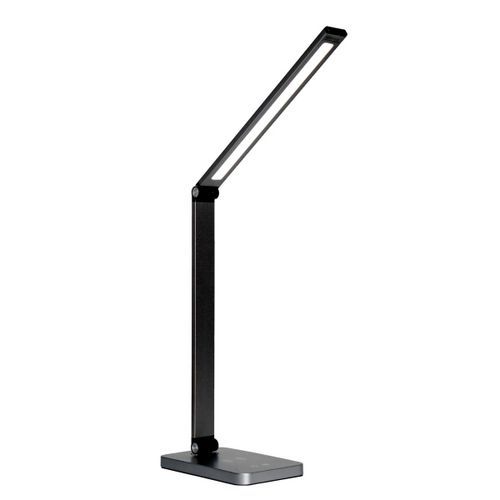 Lampy stołowe Platinet 10 W, ładowanie bezprzewodowe, port USB - Lampa stołowa LED Platinet 10 W, ładowanie bezprzewodowe, port USB, czarna