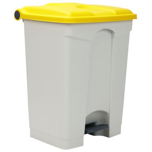 Kosze na śmieci Manutan Expert 70 l - Kosz na śmieci Manutan Expert, 70 l, biało-żółty
