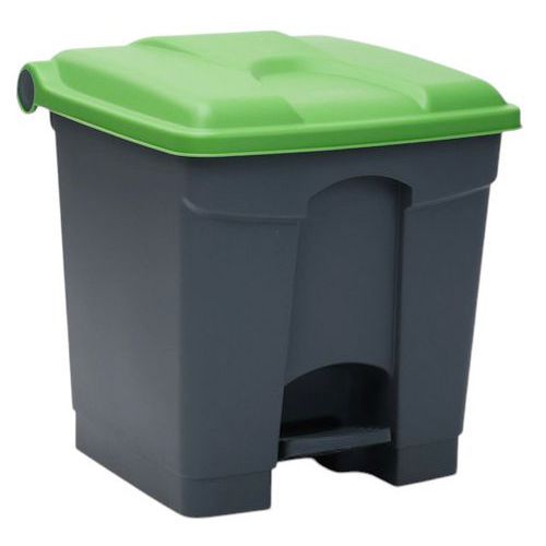 Kosze na śmieci Manutan Expert, 30 l - Kosz na śmieci Manutan Expert, 30 l, zielony/szary