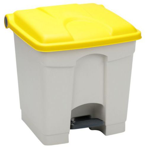 Kosze na śmieci Manutan Expert, 30 l - Kosz na śmieci Manutan Expert, 30 l, żółto-biały