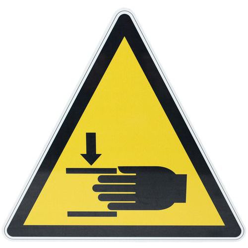 Znaki ostrzegawcze Manutan Expert - Niebezpieczeństwo zmiażdżenia rąk, aluminium - Znak ostrzegawczy Manutan Expert - Niebezpieczeństwo zmiażdżenia dł
