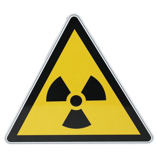 Znak ostrzegawczy Manutan Expert - Niebezpieczne substancje radioaktywne, aluminium, 200 mm