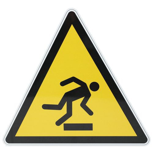 Znaki ostrzegawcze Manutan Expert - Niebezpieczeństwo potknięcia się, aluminium - Znak ostrzegawczy Manutan Expert - Niebezpieczeństwo potknięcia się,