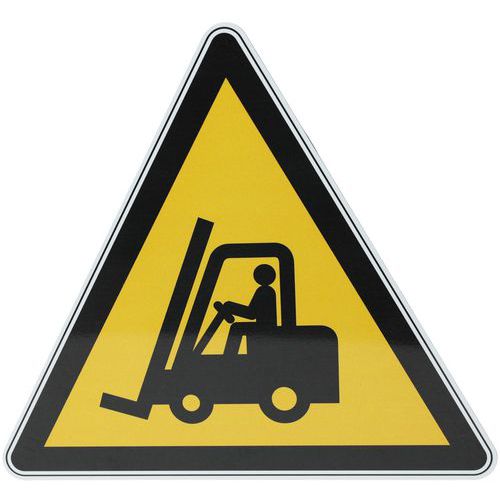 Znaki ostrzegawcze Manutan Expert - Uwaga ciężarówki, aluminiowe - Znak ostrzegawczy Manutan Expert - Uwaga na ciężarówki, aluminium, 300 mm