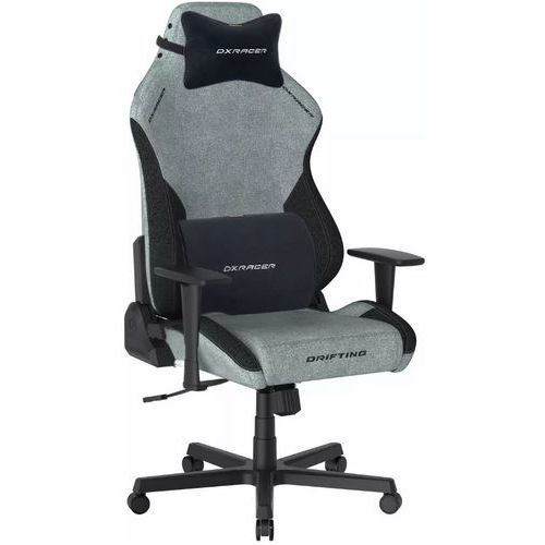 Fotel gamingowy DXRacer DRIFTING, materiałowy - Fotel gamingowy DXRacer DRIFTING, szary/czarny, materiałowy