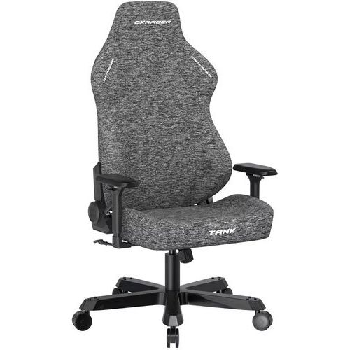 Fotel gamingowy DXRacer TANK, materiałowy - Fotel gamingowy DXRacer TANK, szary, materiałowy